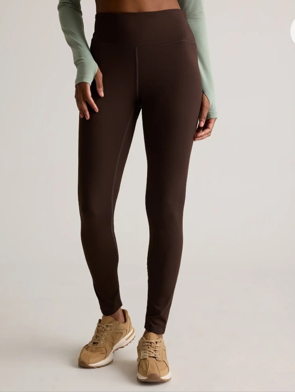 Quince Whistler High Rise Thermal Legging In Espresso Size Large